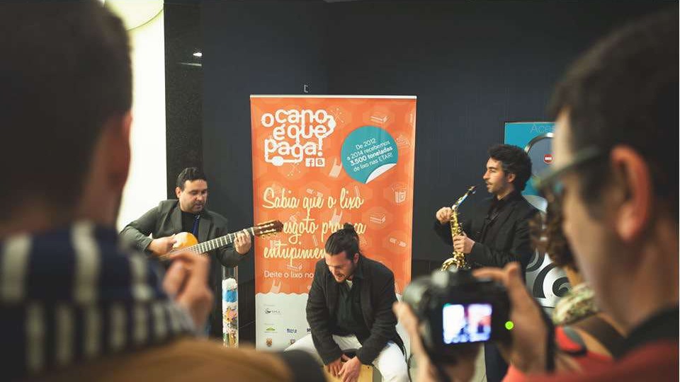 ADCL branded stage at a public event