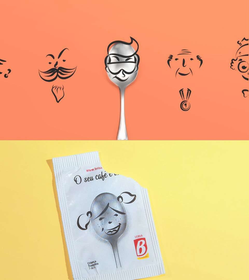 Coffee spoon characters and sketchbook