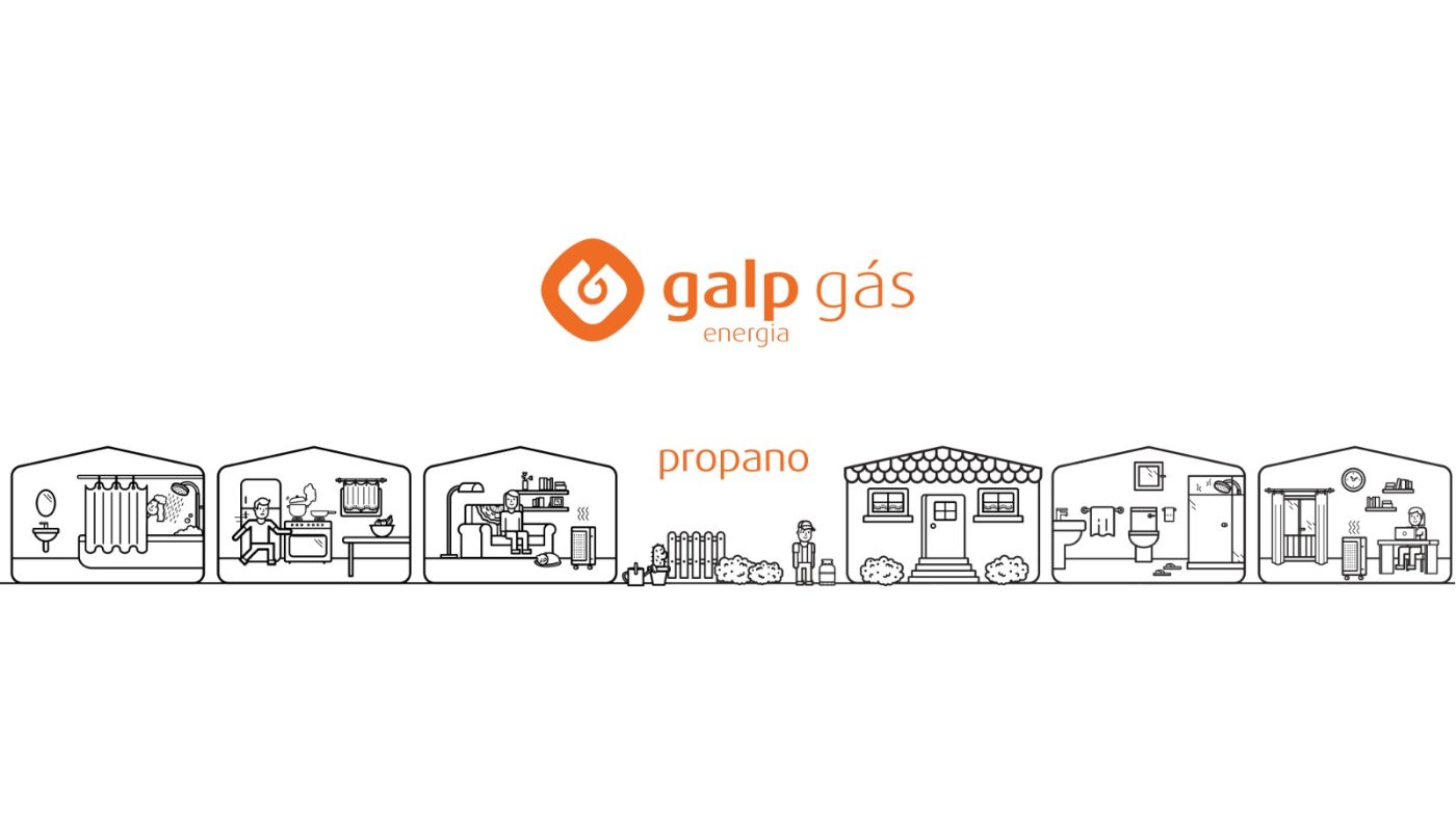 Galp Gás propano illustration band
