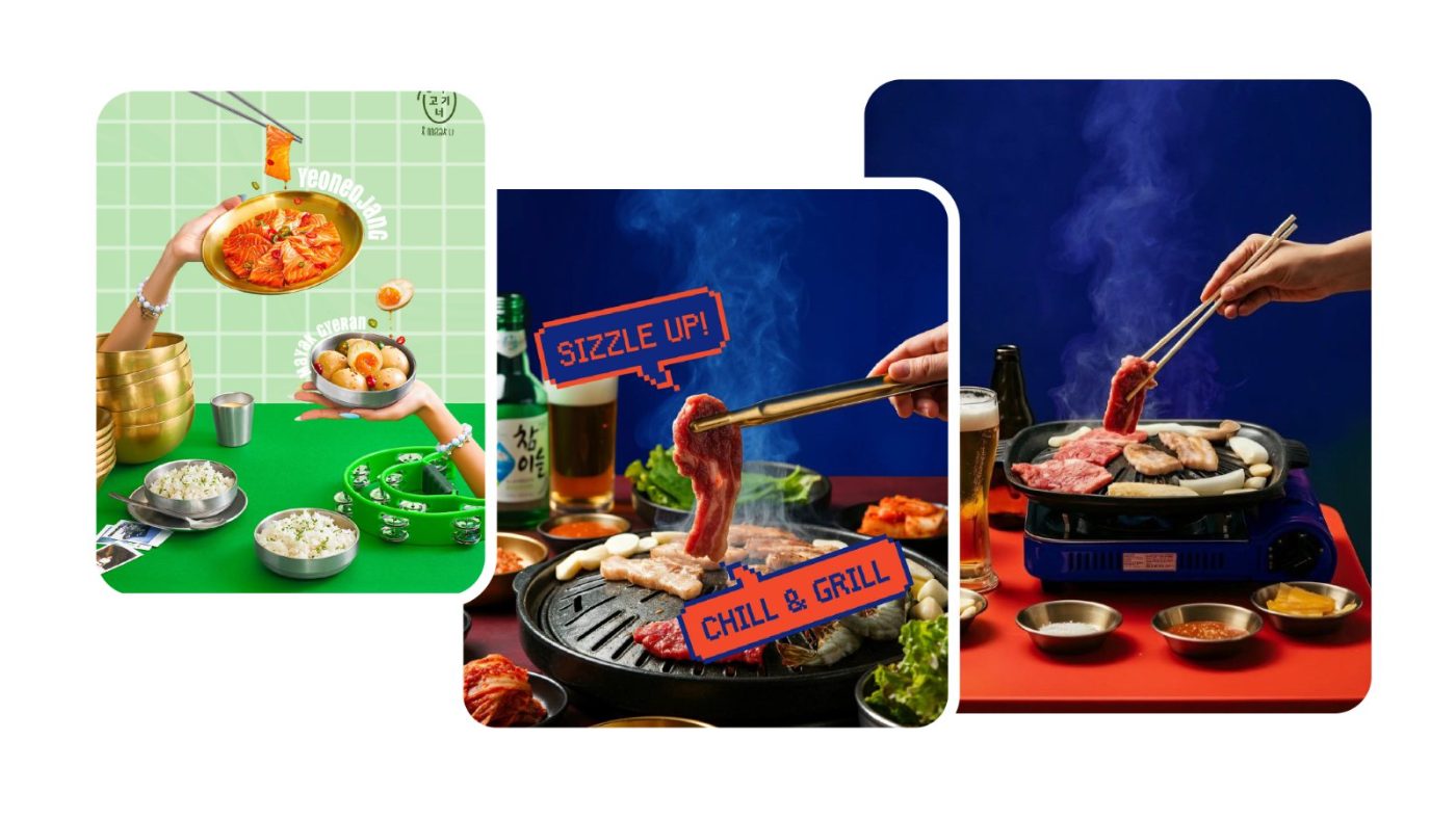 K-Style BBQ art direction, grill and sizzle