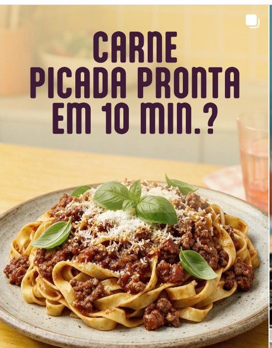 Meat Heritage social post — Carne picada pronta em 10 min