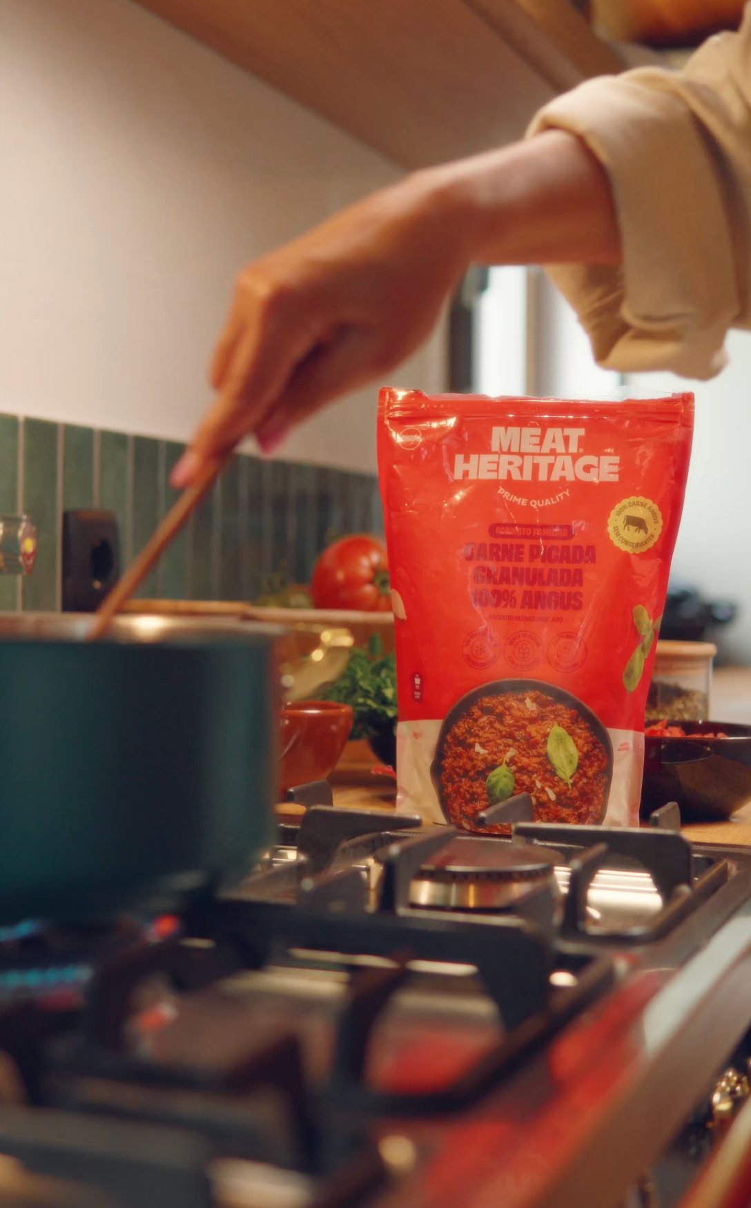 Cooking with the minced beef pouch