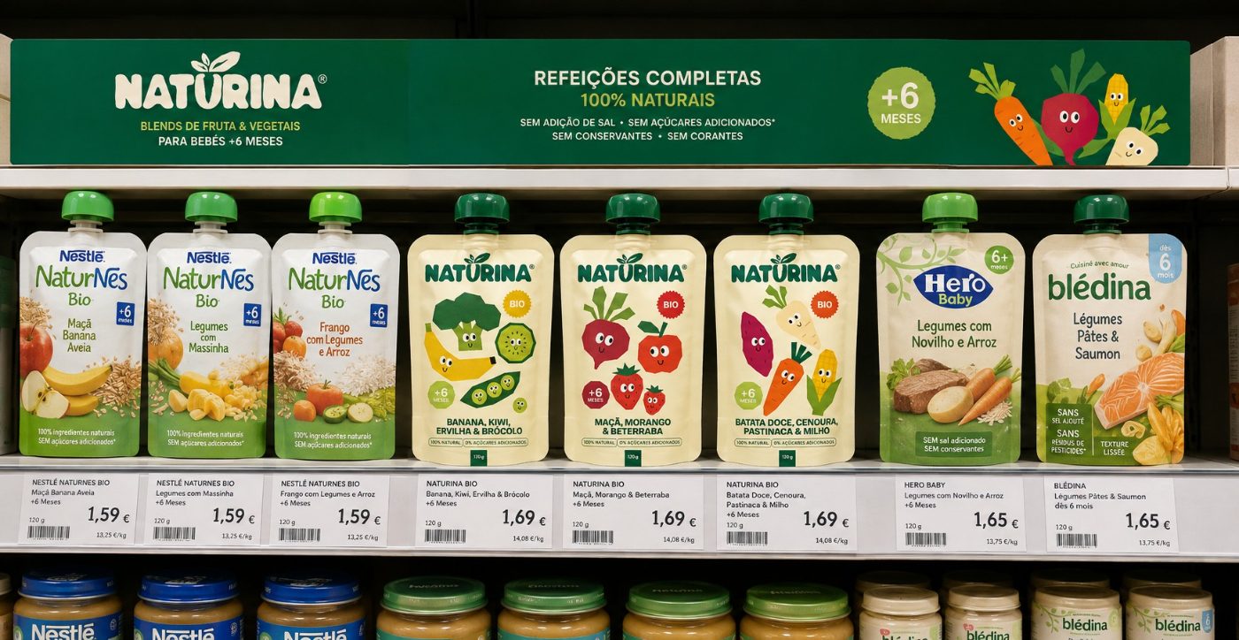 Naturina range on shelf