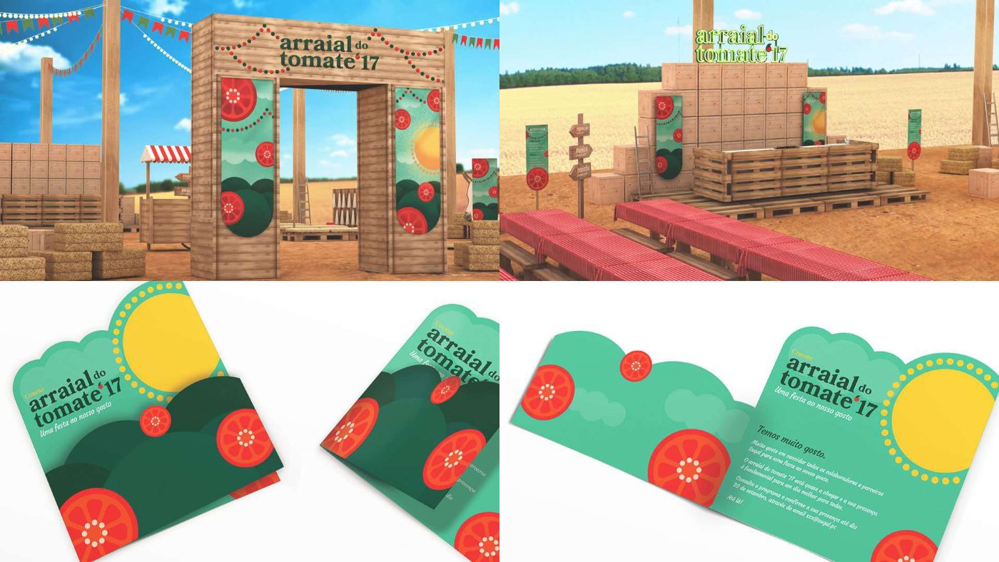 Arraial do Tomate invitations and printed pieces