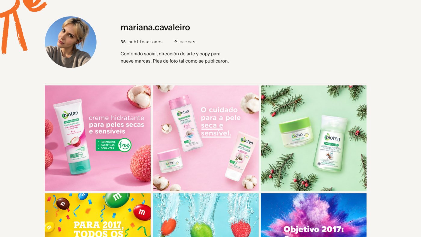 Social media posts across nine brands