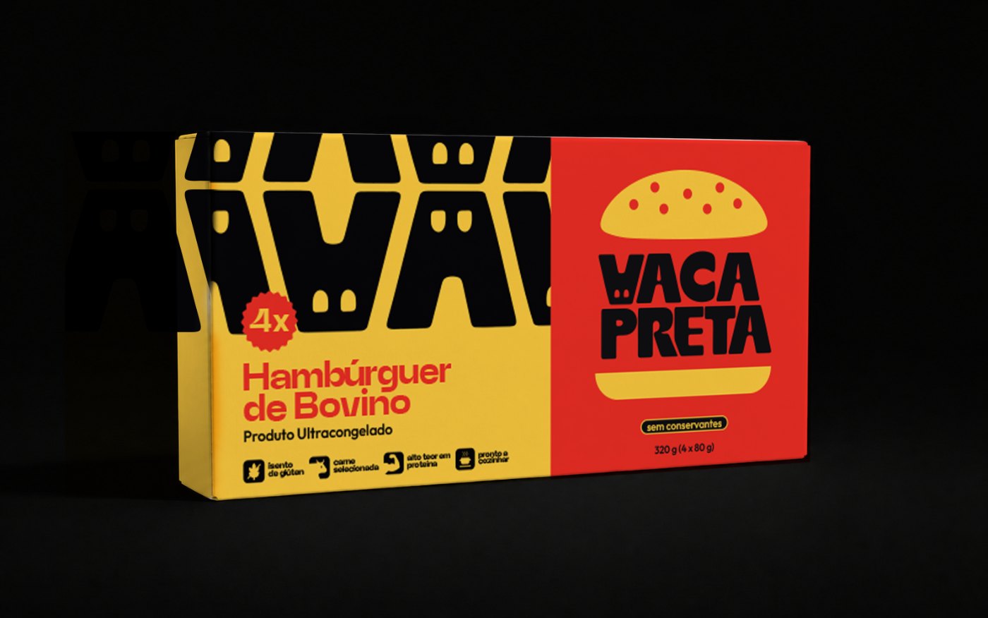 Vaca Preta four-burger carton